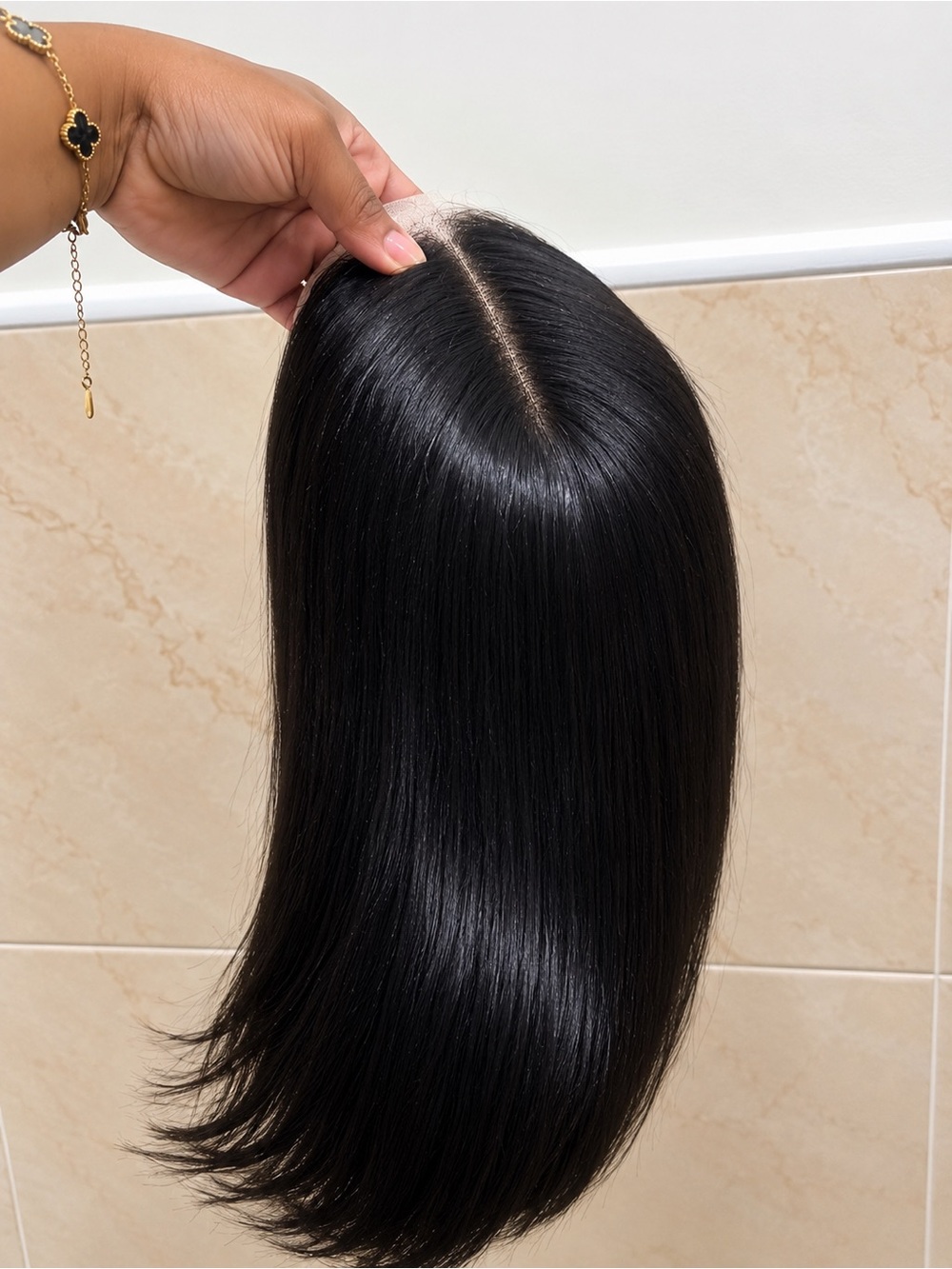 Premium Black Straight Women's Hairpiece Wig